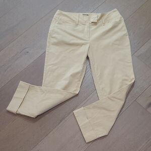 EUC Dolce & Gabbana Pants Women's sz 30 Ittierre SPA Gold Cuffed Cropped Chino
